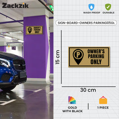 Owner Parking Sign Board for Apartment & Office | Sleek Design