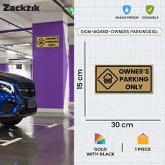Owner’s Parking Sign Board | Reserved Parking Board by Zaqiz