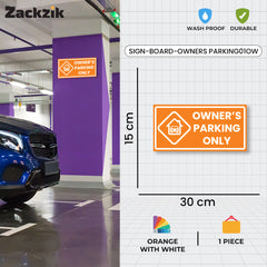 Owner’s Parking Sign Board | Reserved Parking Board by Zaqiz