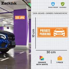 Custom Owner’s Parking Sign Board | Personalized Parking Name Board