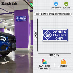 Owner’s Parking Sign Board | Reserved Parking Board by Zaqiz