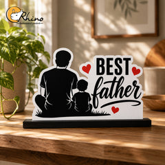 Dad and Little One Heartwarming Acrylic Display Artwork