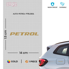 Clear Petrol Fuel Tank Notice Decal