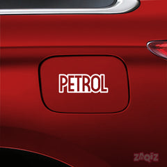 Clear Text Petrol Warning Label Decal