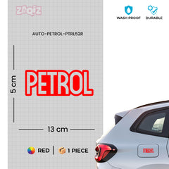 Clear Text Petrol Warning Label Decal