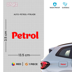 Petrol Only Decal for Clear Instructions