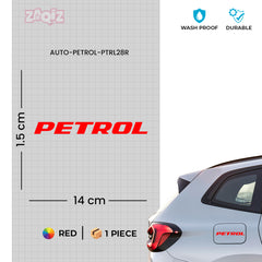 Clear Petrol Fuel Tank Notice Decal