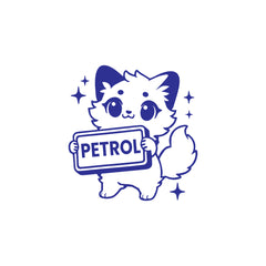 Bold Text Petrol Label Sticker