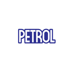Clear Text Petrol Warning Label Decal