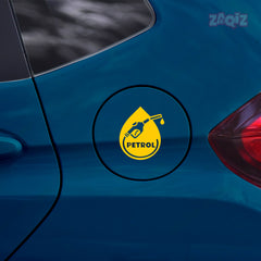 Bright Petrol Label for Vehicle Clarity