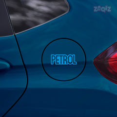 Clear Text Petrol Warning Label Decal