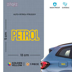 Clear Text Petrol Warning Label Decal