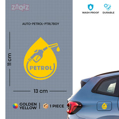 Bright Petrol Label for Vehicle Clarity