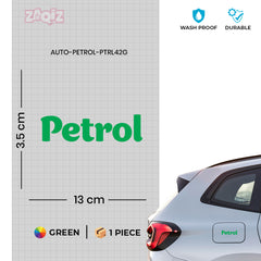 Petrol Only Decal for Clear Instructions