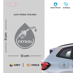 Bright Petrol Label for Vehicle Clarity