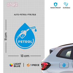 Bright Petrol Label for Vehicle Clarity