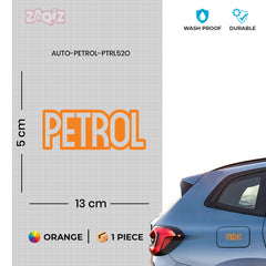Clear Text Petrol Warning Label Decal