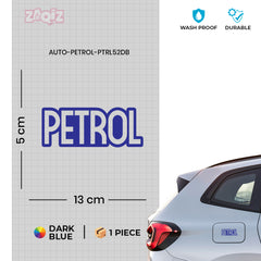 Clear Text Petrol Warning Label Decal