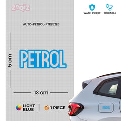 Clear Text Petrol Warning Label Decal