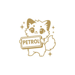 Bold Text Petrol Label Sticker