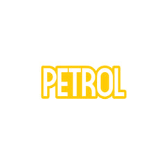 Clear Text Petrol Warning Label Decal