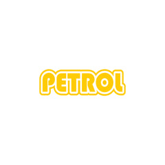 Minimal Design Petrol Use Sticker Label