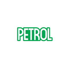 Clear Text Petrol Warning Label Decal