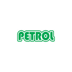 Minimal Design Petrol Use Sticker Label
