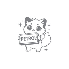 Bold Text Petrol Label Sticker