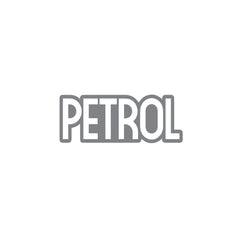 Clear Text Petrol Warning Label Decal
