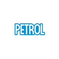 Clear Text Petrol Warning Label Decal