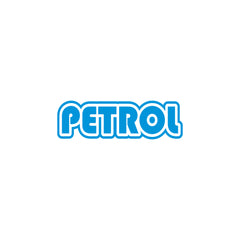 Minimal Design Petrol Use Sticker Label