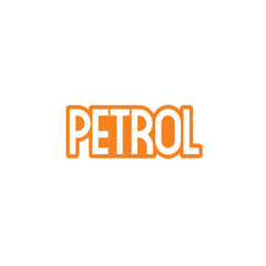 Clear Text Petrol Warning Label Decal