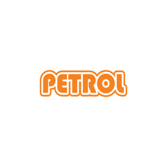Minimal Design Petrol Use Sticker Label