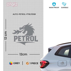 Zaqiz Petrol Text Decal for Bikes – Clean and Bold Font Design