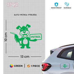 Zaqiz Green Petrol Fuel Tag Sticker for Cars and Motorbikes