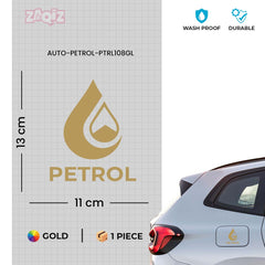 Zaqiz Petrol Print Sticker for Car Cap – Easy to Stick and Remove