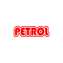 Minimal Design Petrol Use Sticker Label