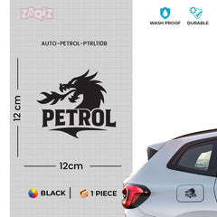 Zaqiz Petrol Text Decal for Bikes – Clean and Bold Font Design