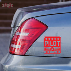 Soaring High Pilot Sticker for Bikes