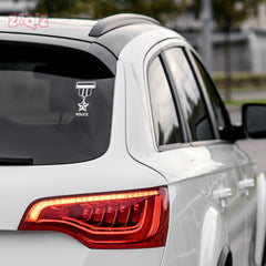 Durable Police Star Badge Decal for Car and Bike