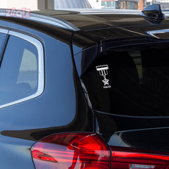 Durable Police Star Badge Decal for Car and Bike