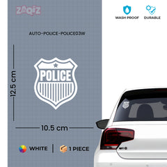 Police Shield Sticker for Vehicle Safety