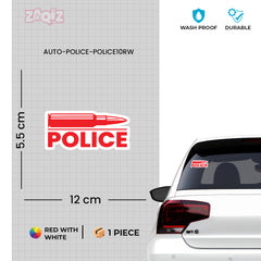 Patriotic Police Badge Sticker for Vehicles