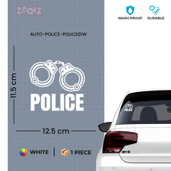 Proud Police Handcuff Officer on Board Sticker