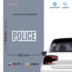 Bold Police Emblem Decal for Cars