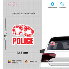 Proud Police Handcuff Officer on Board Sticker