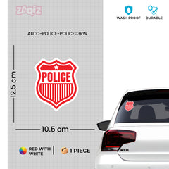 Police Shield Sticker for Vehicle Safety