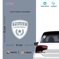 Bold Police Badge Sticker for SUVs