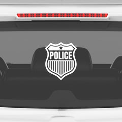 Police Shield Sticker for Vehicle Safety